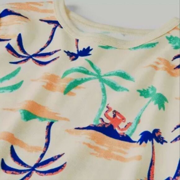 NWT Boys' 2pc Island Palm 100% Cotton Snug Fit Pajama Set - Cat & Jack™ - Picture 3 of 4